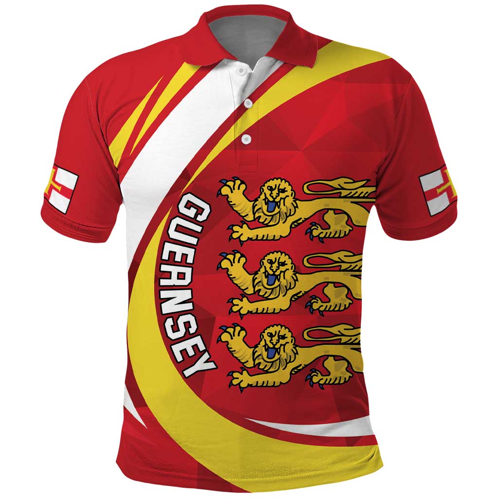 Guernsey Coat Of Arms Polo Shirt Sporty Style