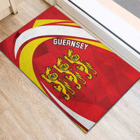 Guernsey Coat Of Arms Rubber Doormat Sporty Style