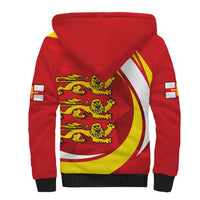 Guernsey Coat Of Arms Sherpa Hoodie Sporty Style