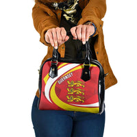 Guernsey Coat Of Arms Shoulder Handbag Sporty Style