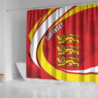 Guernsey Coat Of Arms Shower Curtain Sporty Style
