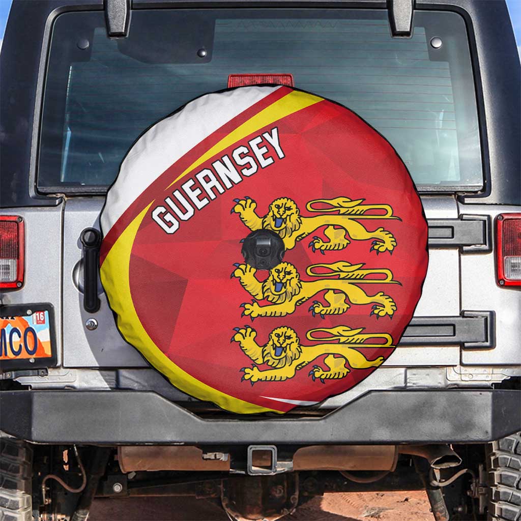 Guernsey Coat Of Arms Spare Tire Cover Sporty Style