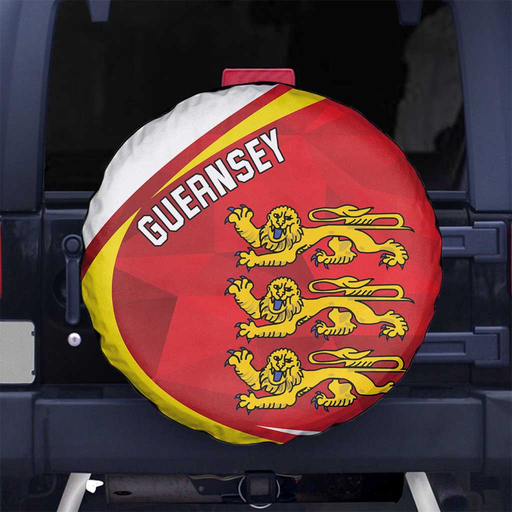 Guernsey Coat Of Arms Spare Tire Cover Sporty Style
