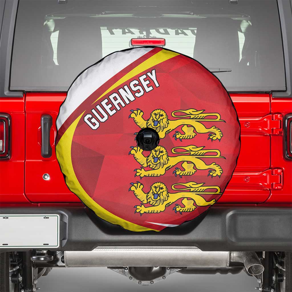 Guernsey Coat Of Arms Spare Tire Cover Sporty Style
