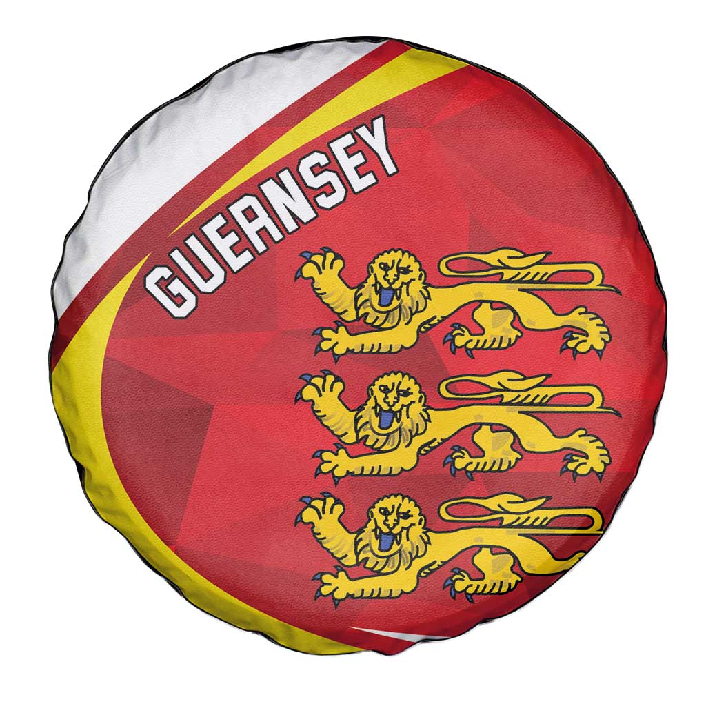 Guernsey Coat Of Arms Spare Tire Cover Sporty Style
