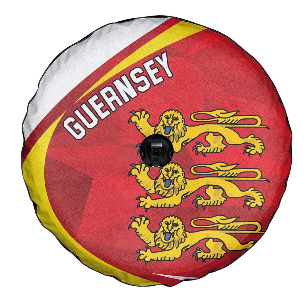 Guernsey Coat Of Arms Spare Tire Cover Sporty Style