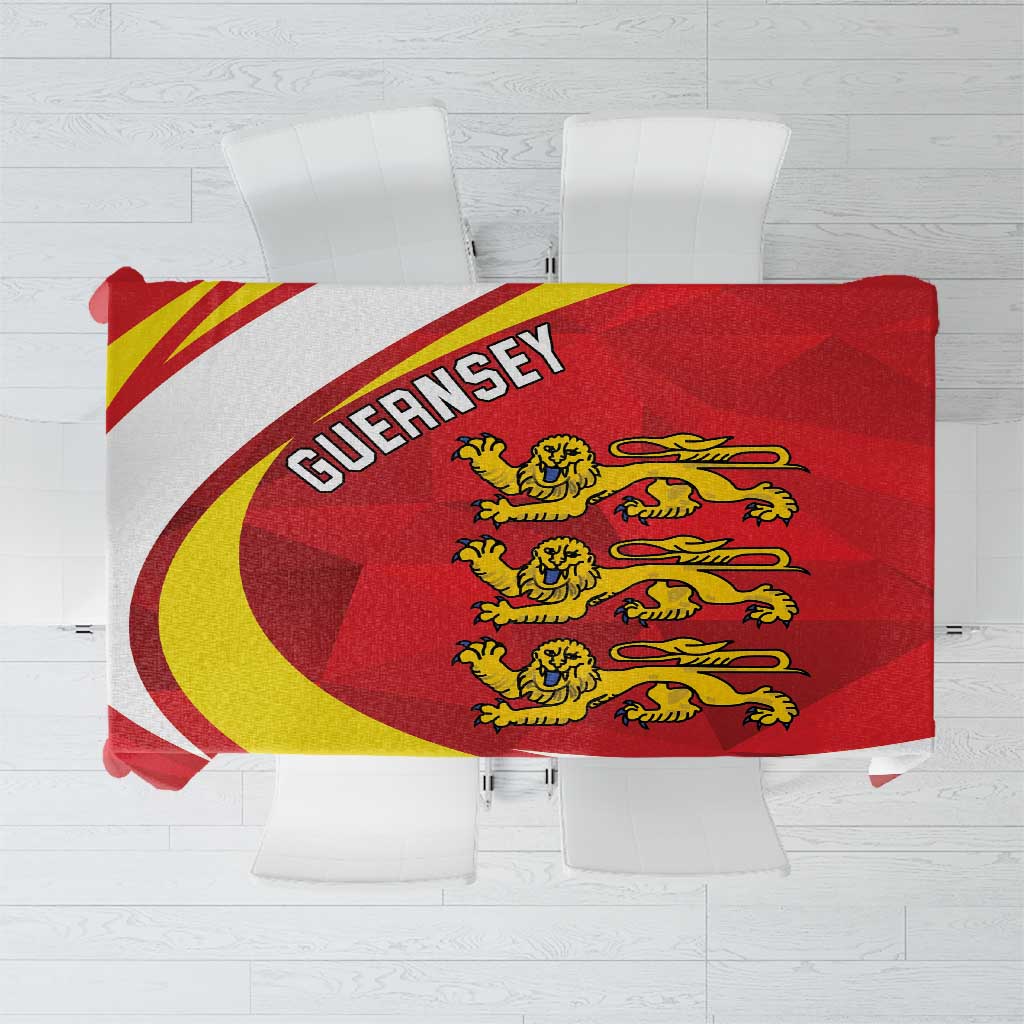 Guernsey Coat Of Arms Tablecloth Sporty Style