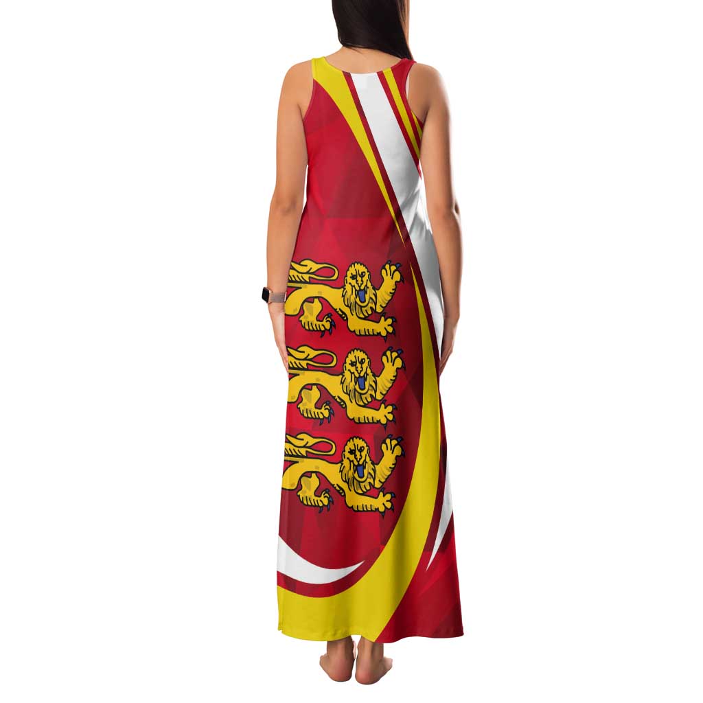Guernsey Coat Of Arms Tank Maxi Dress Sporty Style