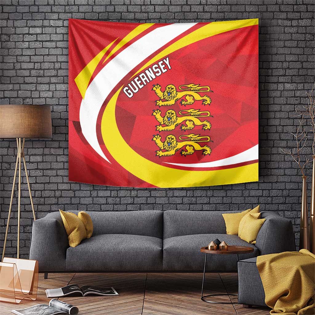 Guernsey Coat Of Arms Tapestry Sporty Style
