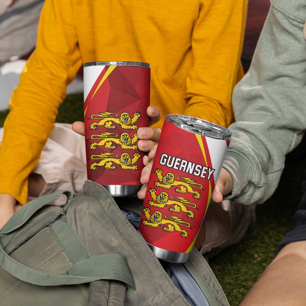 Guernsey Coat Of Arms Tumbler Cup Sporty Style