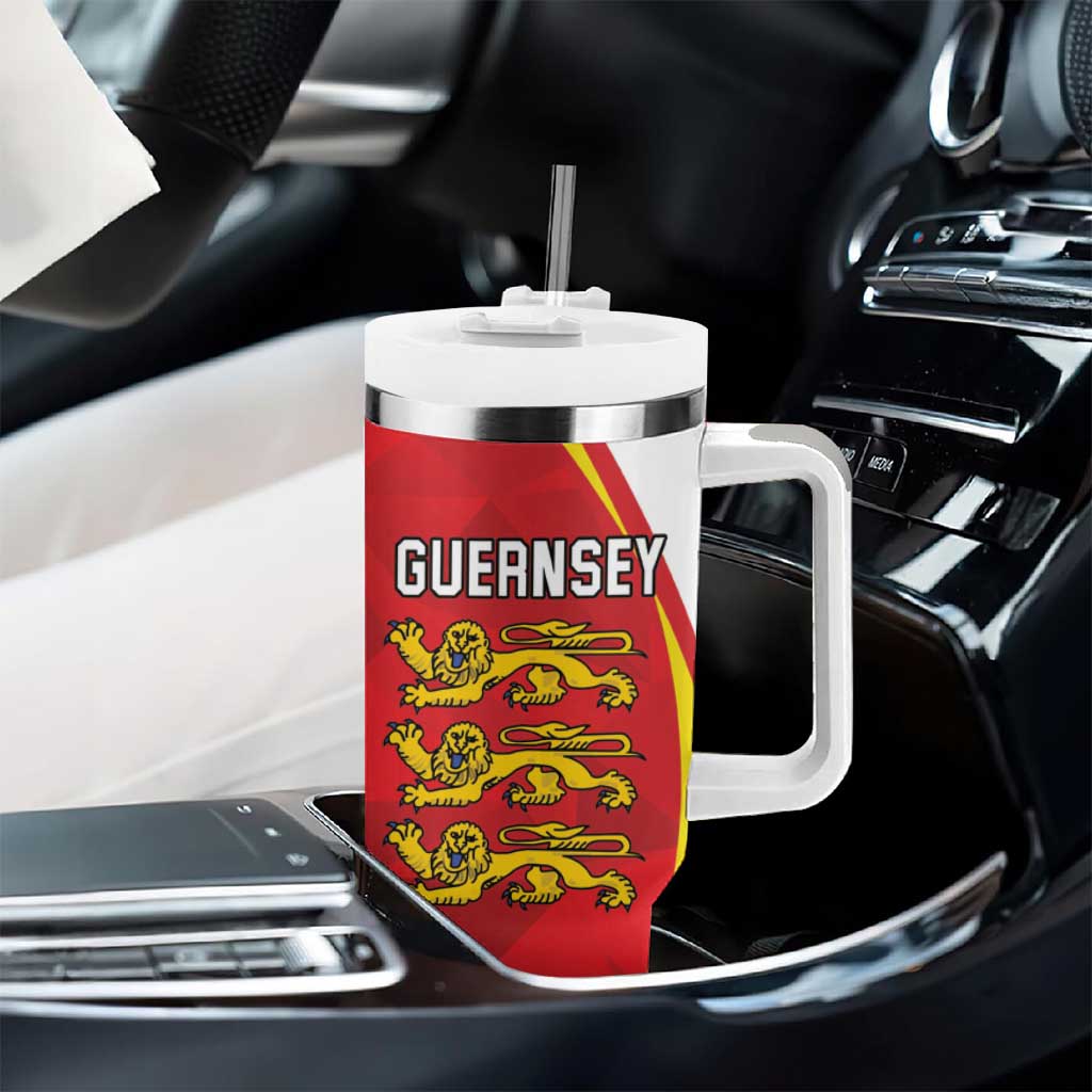 Guernsey Coat Of Arms Tumbler With Handle Sporty Style
