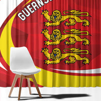 Guernsey Coat Of Arms Window Curtain Sporty Style