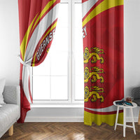 Guernsey Coat Of Arms Window Curtain Sporty Style