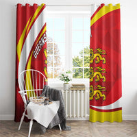 Guernsey Coat Of Arms Window Curtain Sporty Style