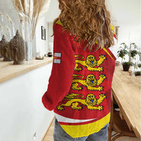Guernsey Coat Of Arms Women Casual Shirt Sporty Style