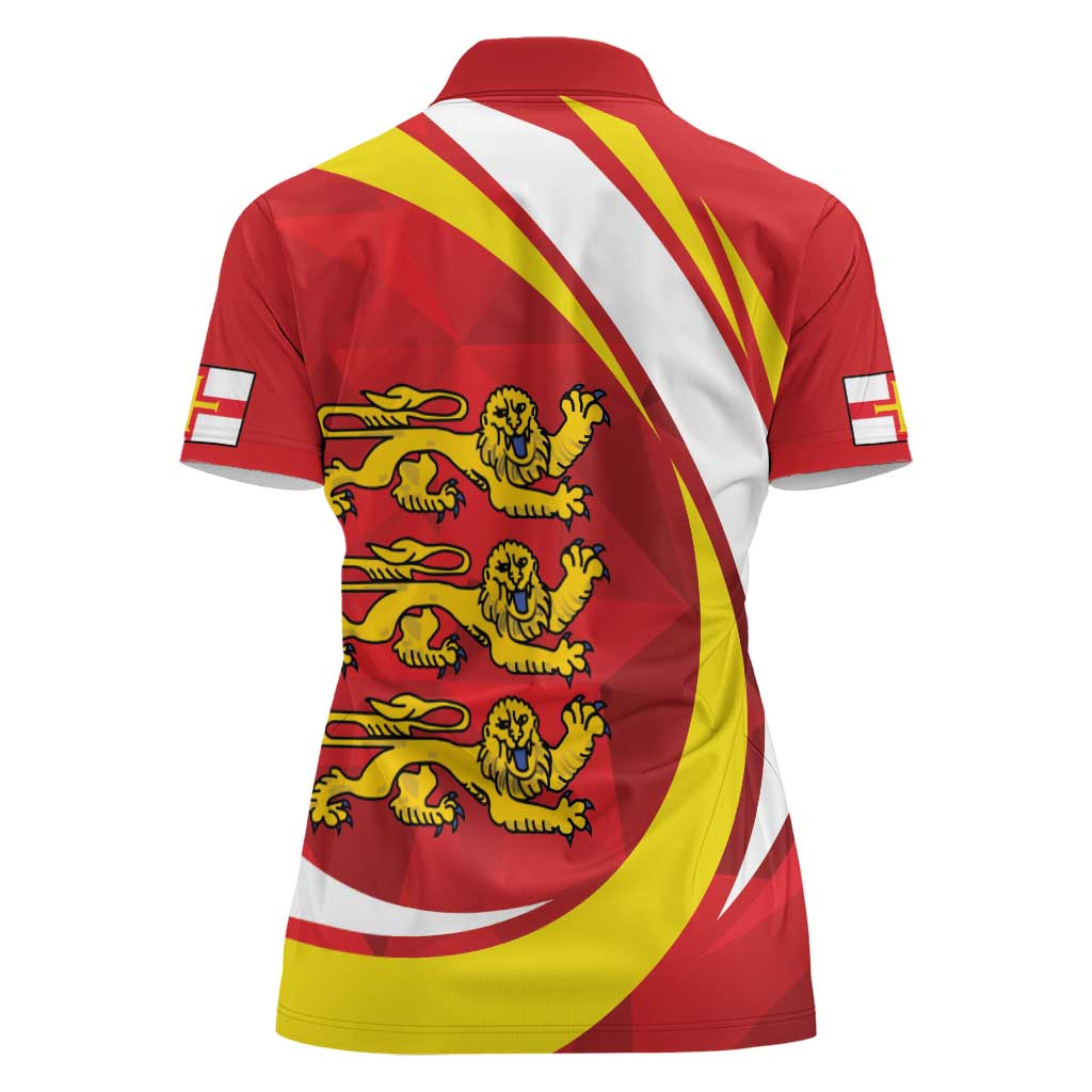 Guernsey Coat Of Arms Women Polo Shirt Sporty Style
