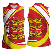 Guernsey Coat Of Arms Women Sleeveless Polo Shirt Sporty Style
