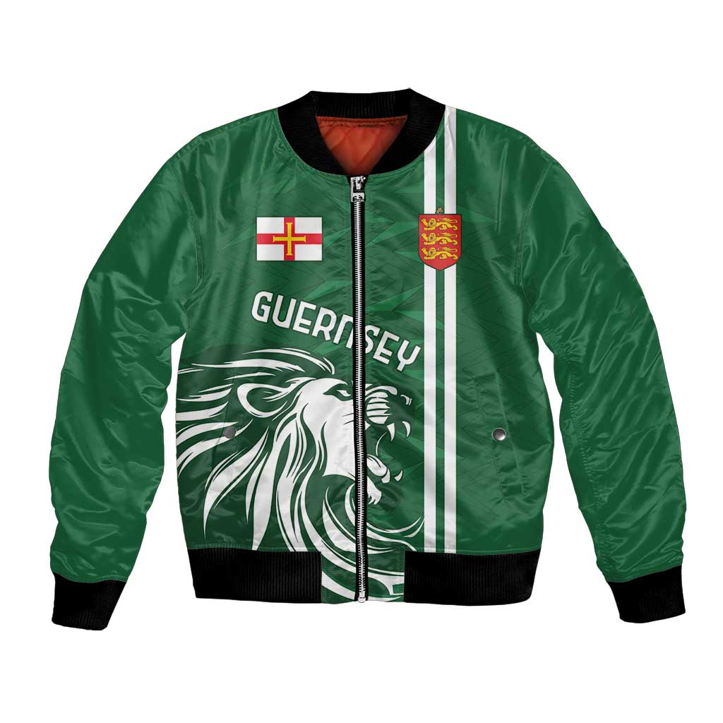 Custom Guernsey Football Bomber Jacket Go Champions