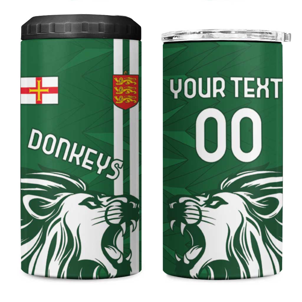 Custom Guernsey Football 4 in 1 Can Cooler Tumbler Go Champions