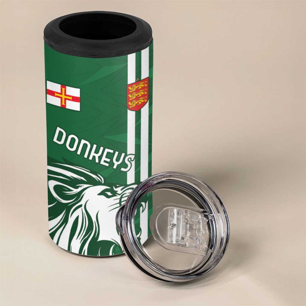 Custom Guernsey Football 4 in 1 Can Cooler Tumbler Go Champions