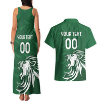 Custom Guernsey Football Couples Matching Tank Maxi Dress and Hawaiian Shirt Go Champions