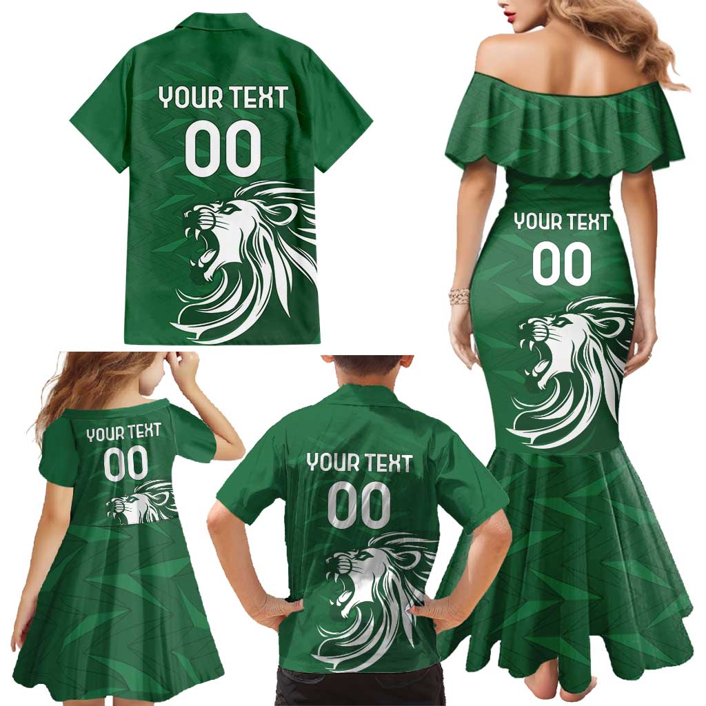 Custom Guernsey Football Family Matching Mermaid Dress and Hawaiian Shirt Go Champions
