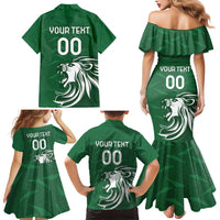 Custom Guernsey Football Family Matching Mermaid Dress and Hawaiian Shirt Go Champions