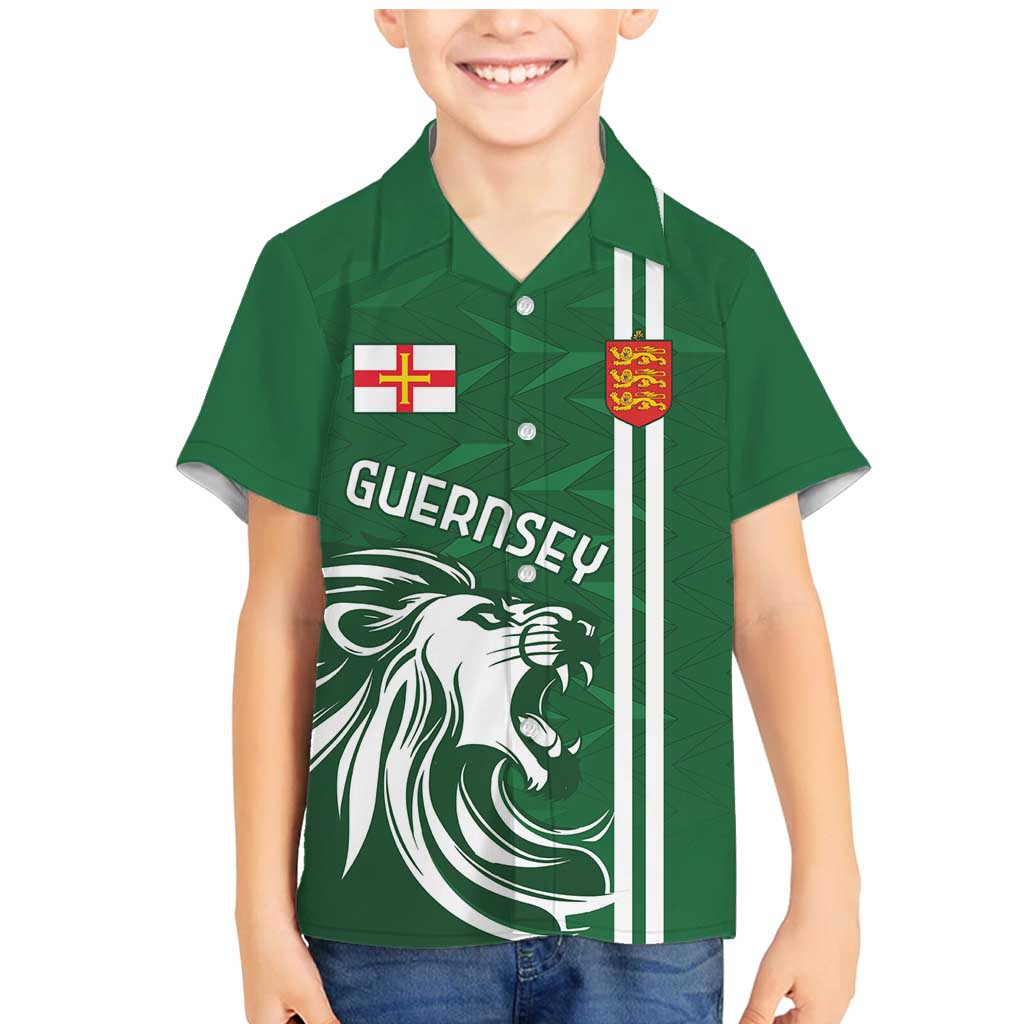 Custom Guernsey Football Family Matching Mermaid Dress and Hawaiian Shirt Go Champions