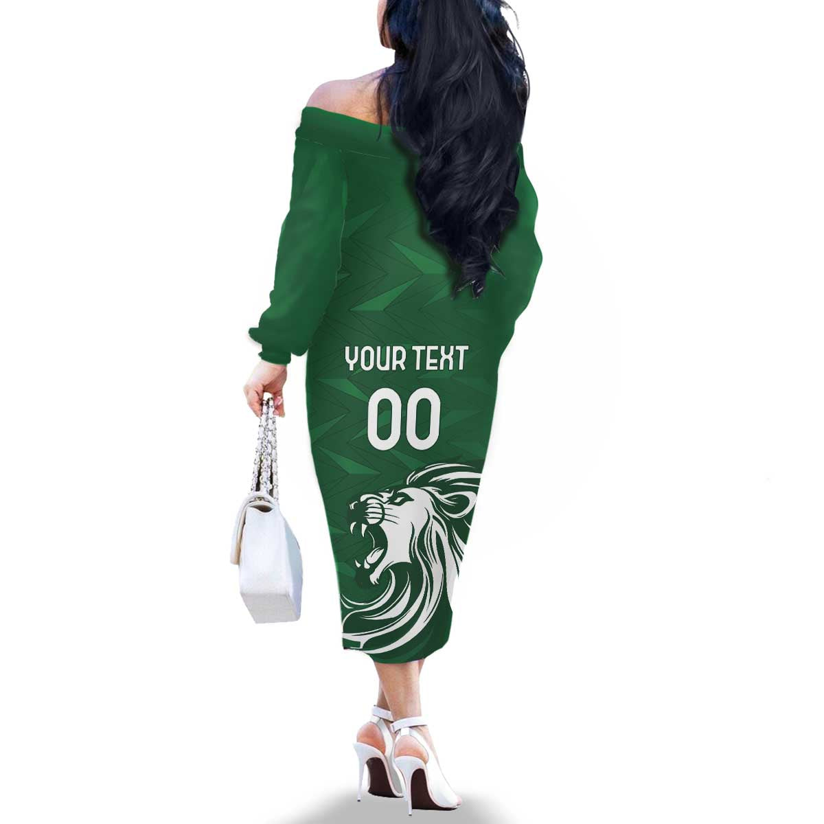 Custom Guernsey Football Family Matching Off The Shoulder Long Sleeve Dress and Hawaiian Shirt Go Champions