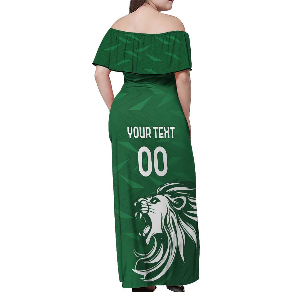 Custom Guernsey Football Family Matching Off Shoulder Maxi Dress and Hawaiian Shirt Go Champions