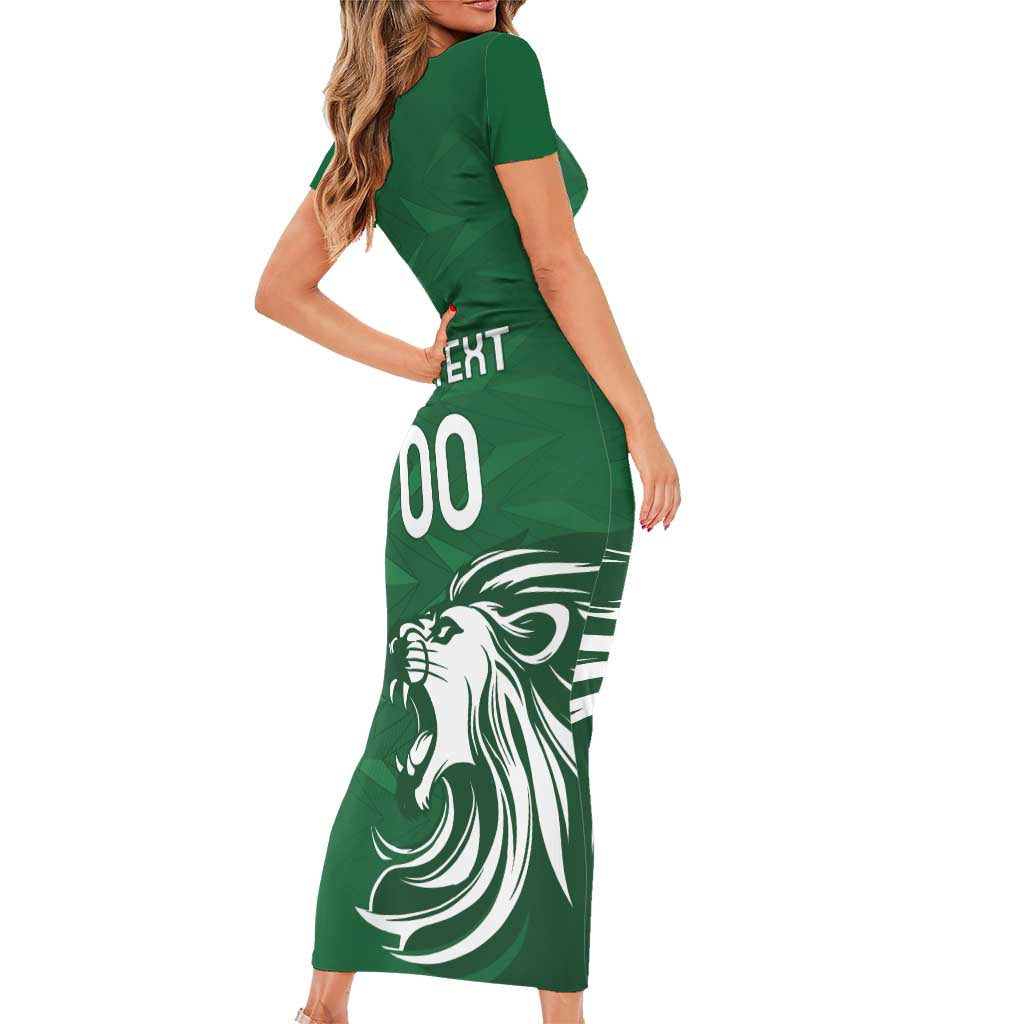 Custom Guernsey Football Family Matching Short Sleeve Bodycon Dress and Hawaiian Shirt Go Champions