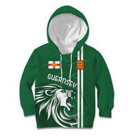 Custom Guernsey Football Kid Hoodie Go Champions