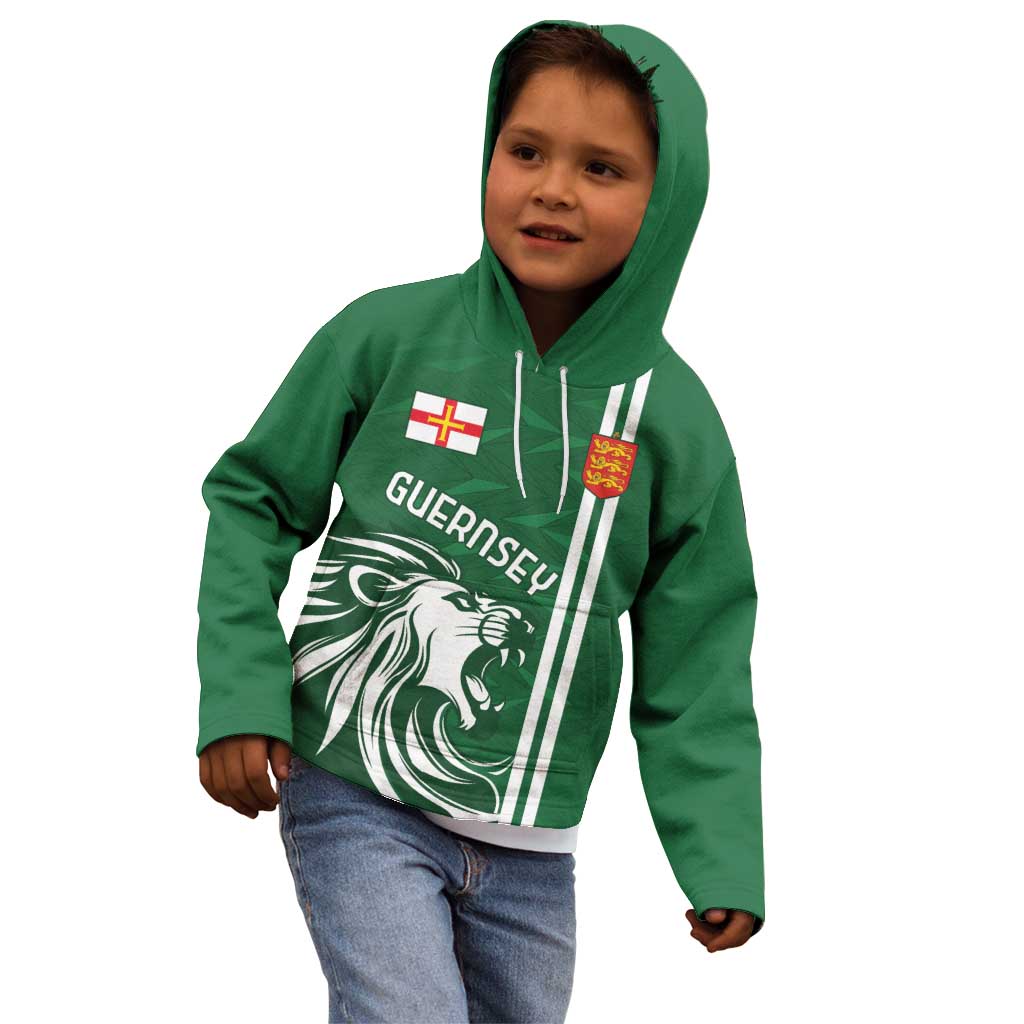 Custom Guernsey Football Kid Hoodie Go Champions