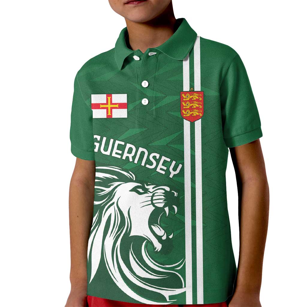 Custom Guernsey Football Kid Polo Shirt Go Champions