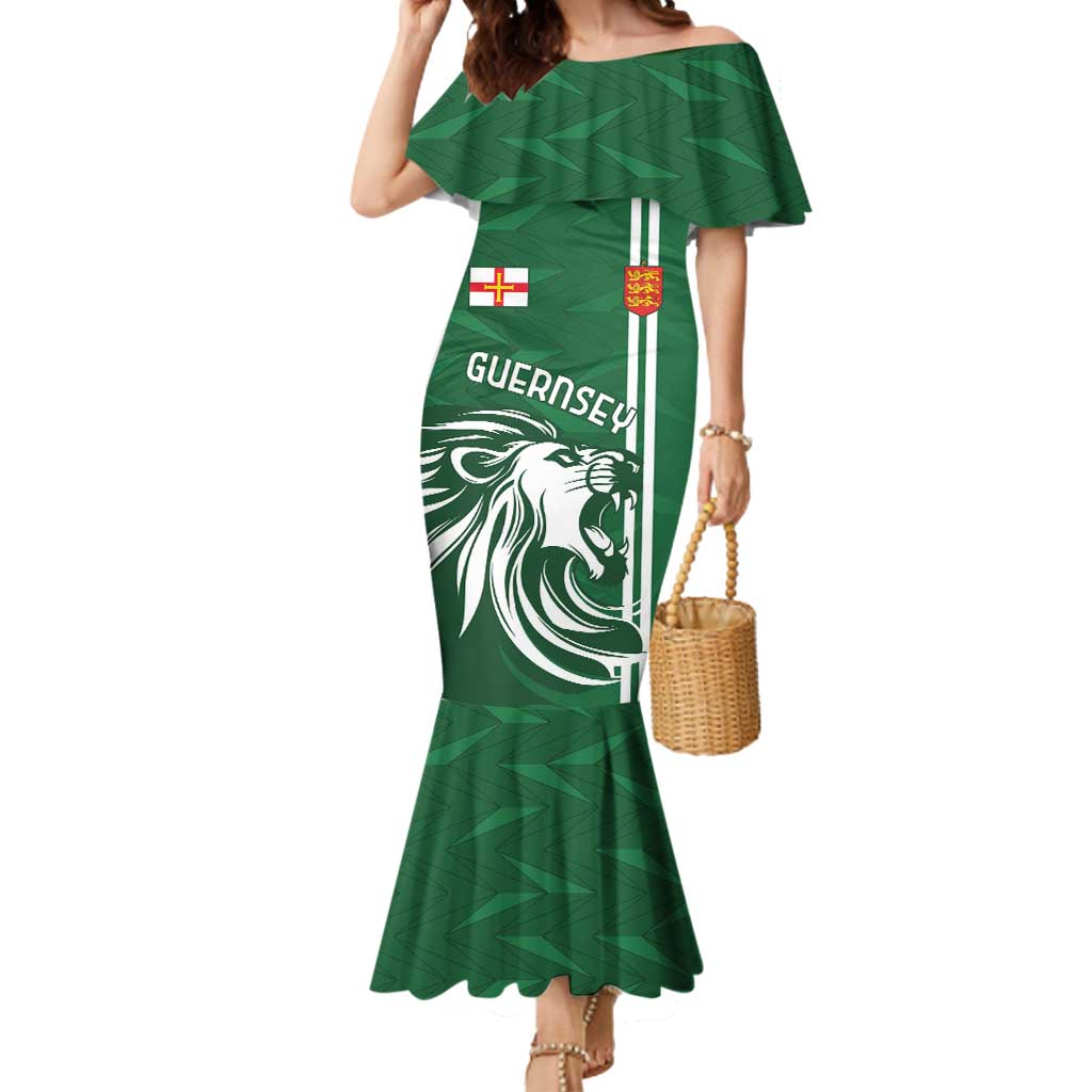 Custom Guernsey Football Mermaid Dress Go Champions