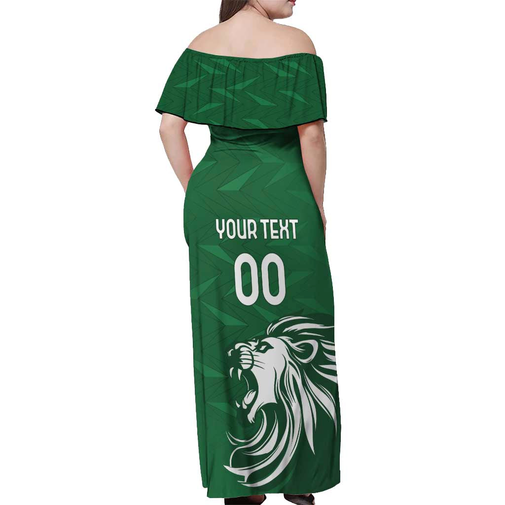 Custom Guernsey Football Off Shoulder Maxi Dress Go Champions