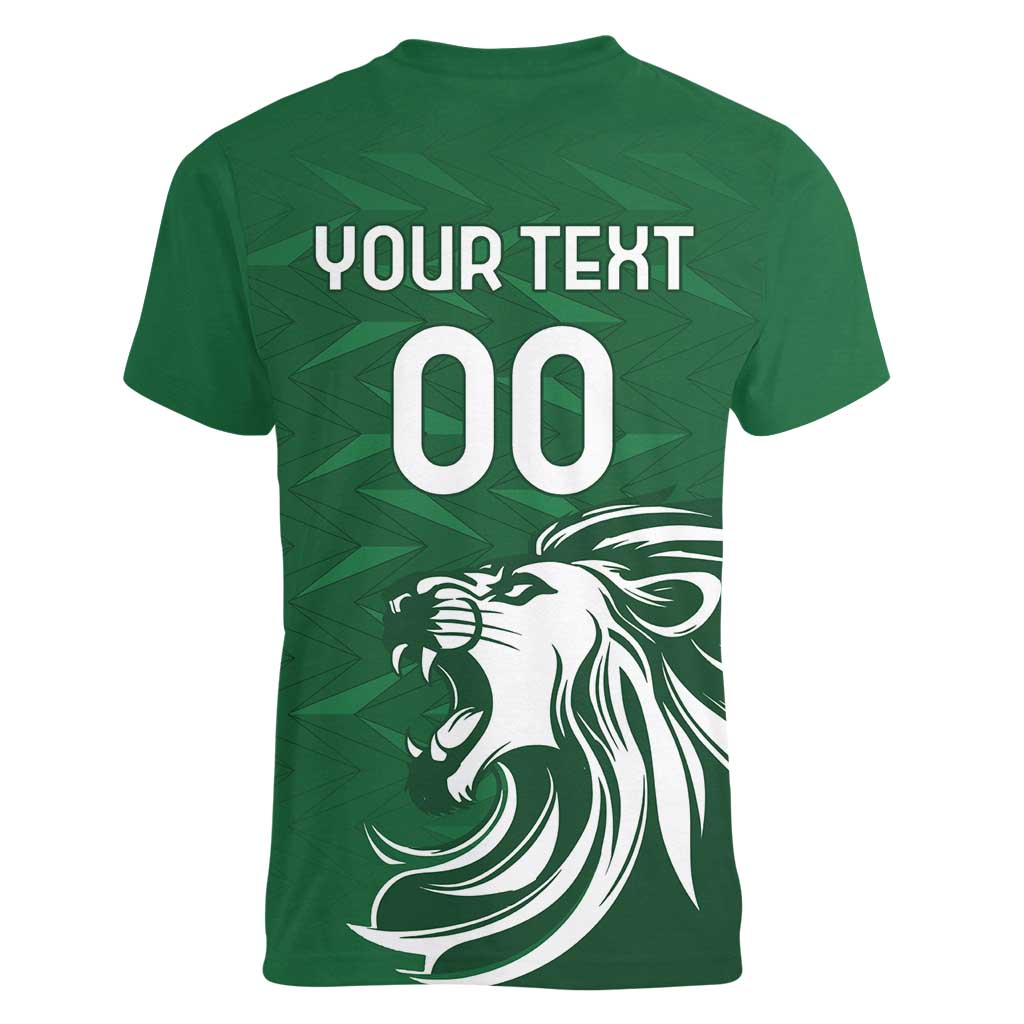 Custom Guernsey Football Women V-Neck T-Shirt Go Champions