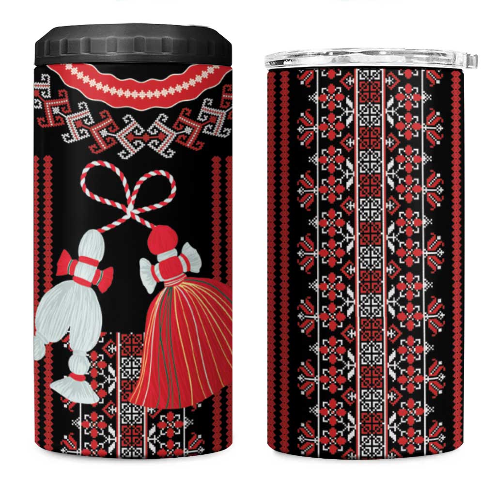 Traditional Spring Martisor Day 4 in 1 Can Cooler Tumbler Romanian Embroidery Patterns
