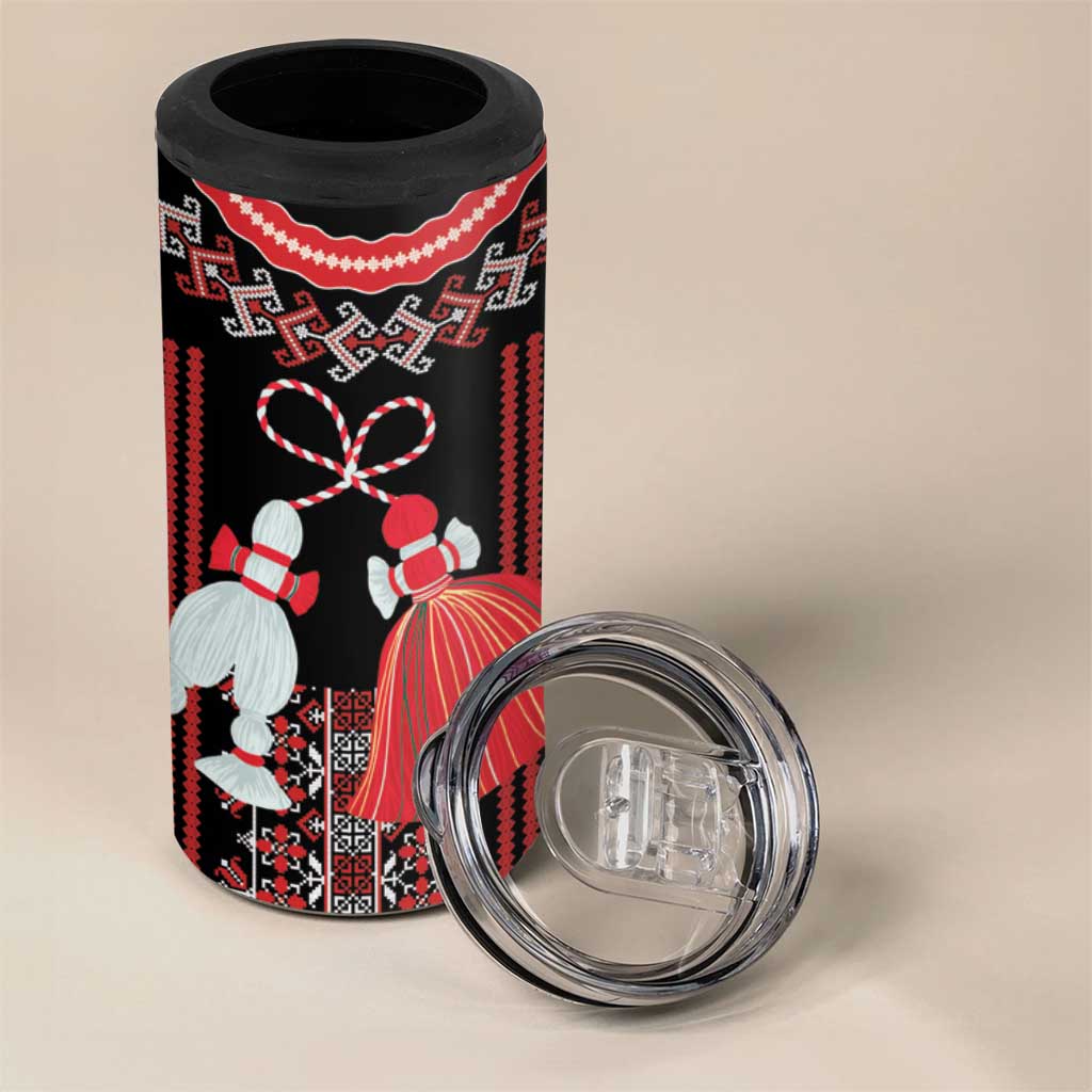 Traditional Spring Martisor Day 4 in 1 Can Cooler Tumbler Romanian Embroidery Patterns