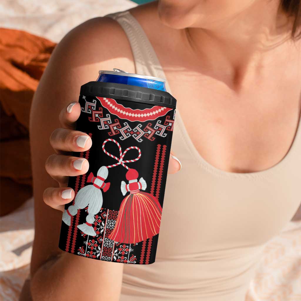 Traditional Spring Martisor Day 4 in 1 Can Cooler Tumbler Romanian Embroidery Patterns