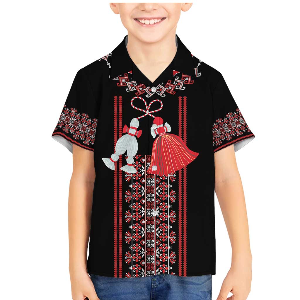 Traditional Spring Martisor Day Family Matching Mermaid Dress and Hawaiian Shirt Romanian Embroidery Patterns
