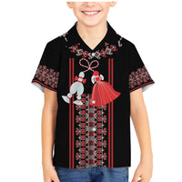 Traditional Spring Martisor Day Family Matching Mermaid Dress and Hawaiian Shirt Romanian Embroidery Patterns