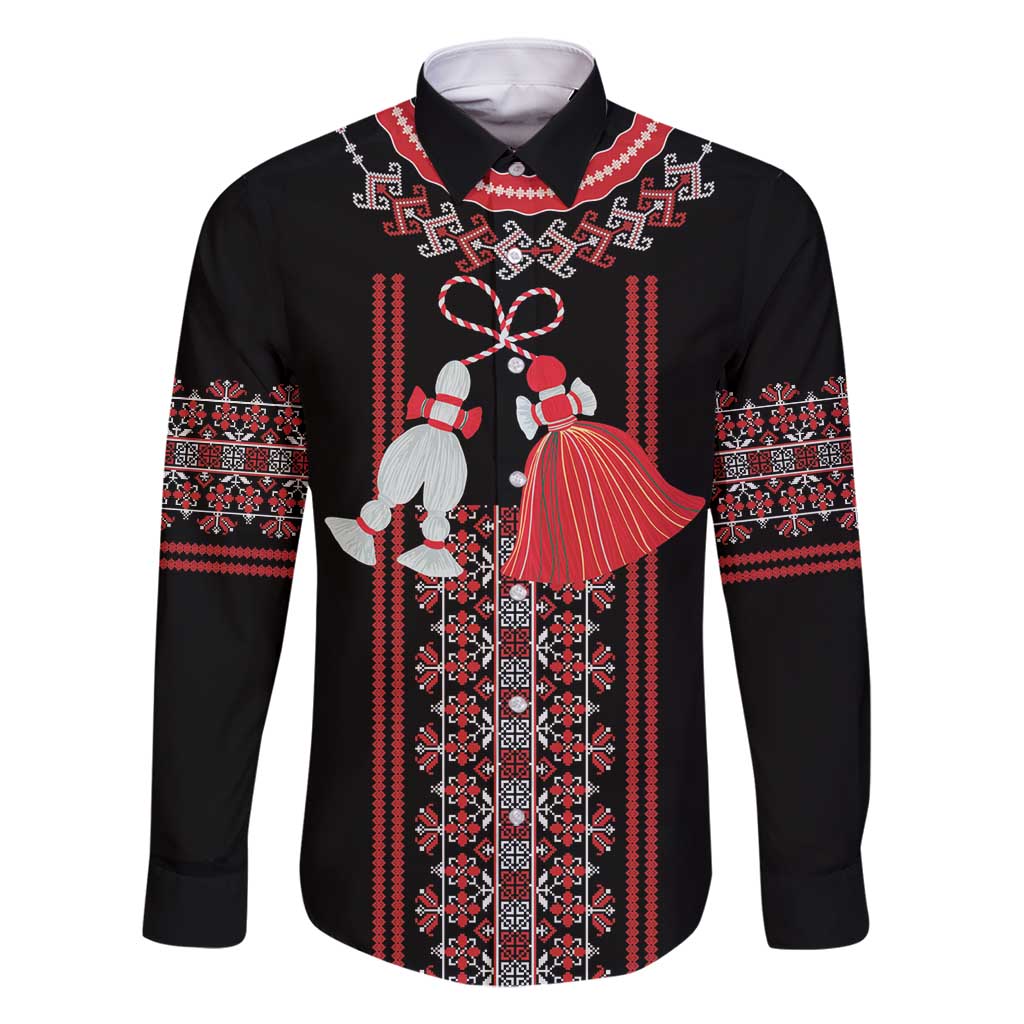 Traditional Spring Martisor Day Family Matching Off Shoulder Maxi Dress and Hawaiian Shirt Romanian Embroidery Patterns