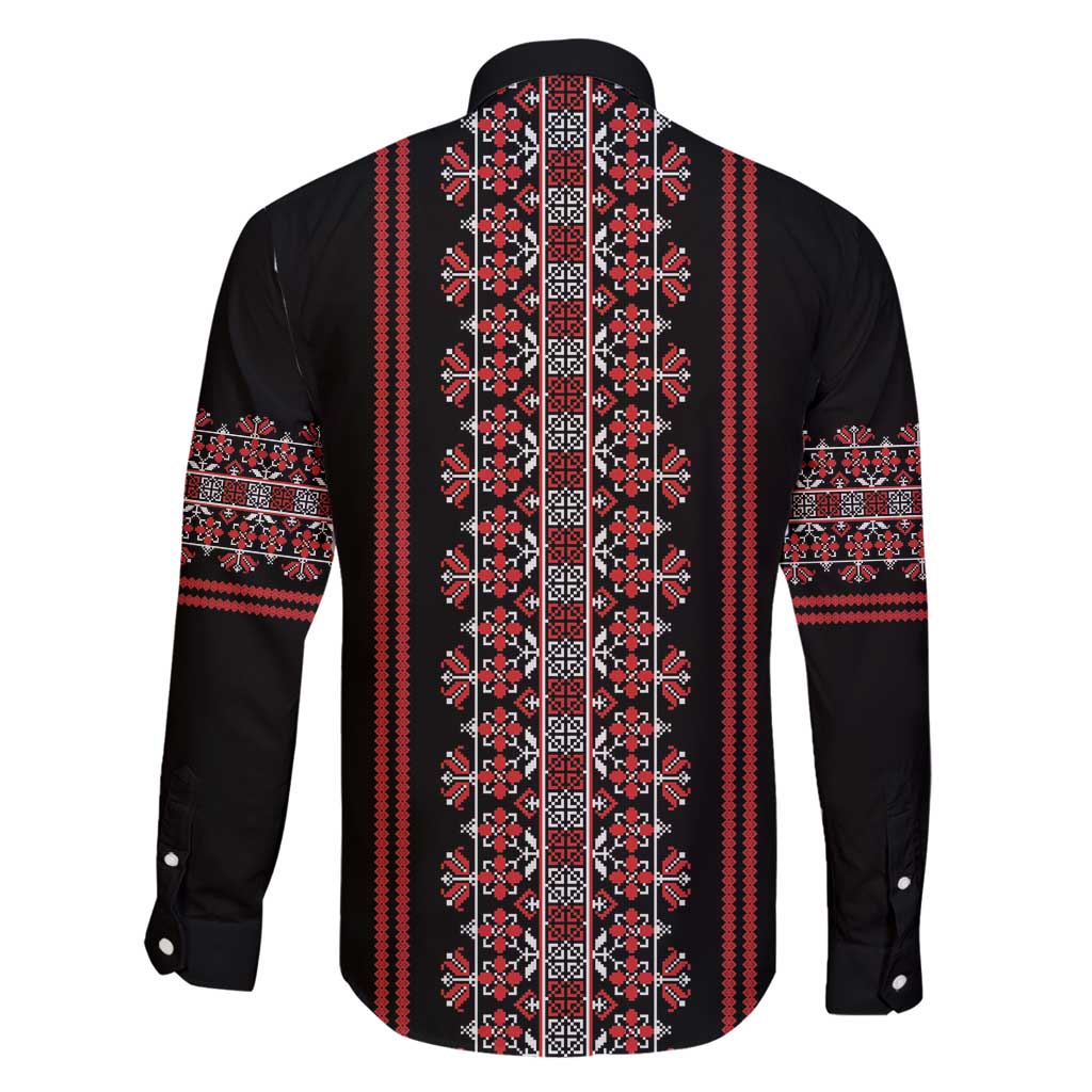 Traditional Spring Martisor Day Family Matching Off Shoulder Short Dress and Hawaiian Shirt Romanian Embroidery Patterns