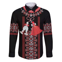 Traditional Spring Martisor Day Family Matching Puletasi and Hawaiian Shirt Romanian Embroidery Patterns