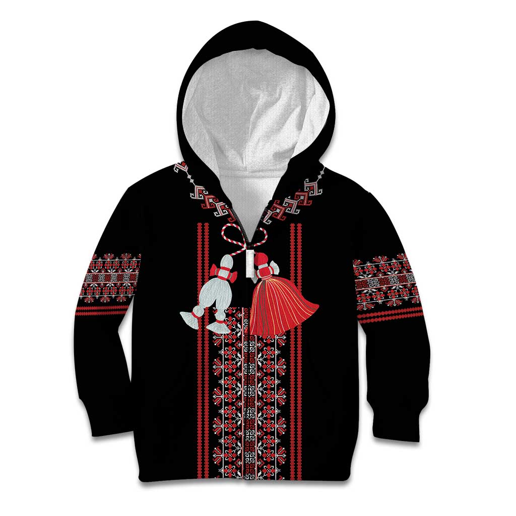 Traditional Spring Martisor Day Kid Hoodie Romanian Embroidery Patterns