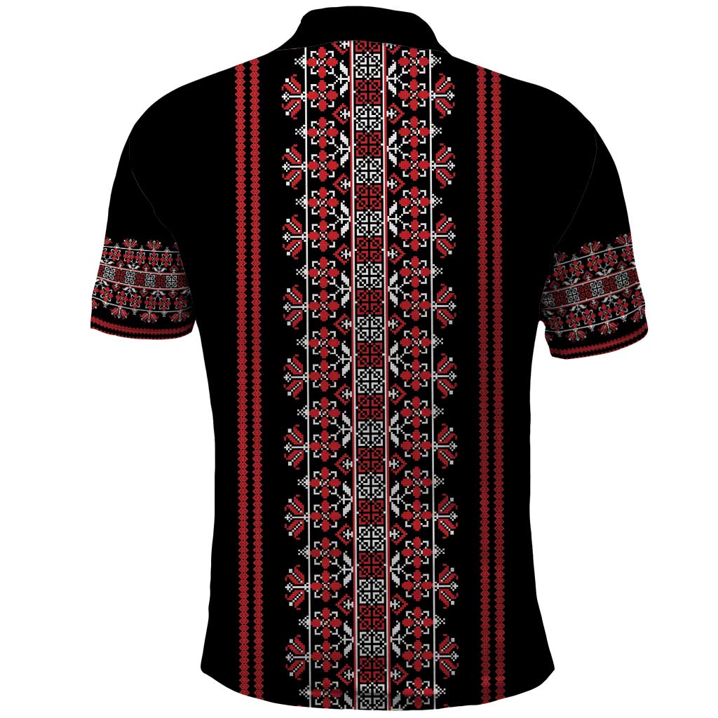 Traditional Spring Martisor Day Polo Shirt Romanian Embroidery Patterns