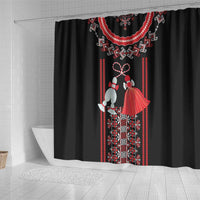 Traditional Spring Martisor Day Shower Curtain Romanian Embroidery Patterns