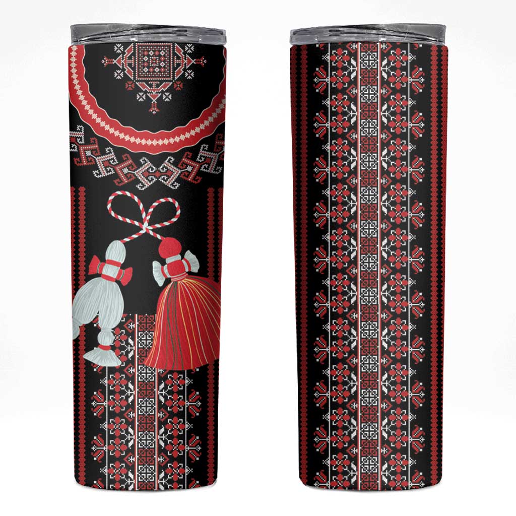 Traditional Spring Martisor Day Skinny Tumbler Romanian Embroidery Patterns