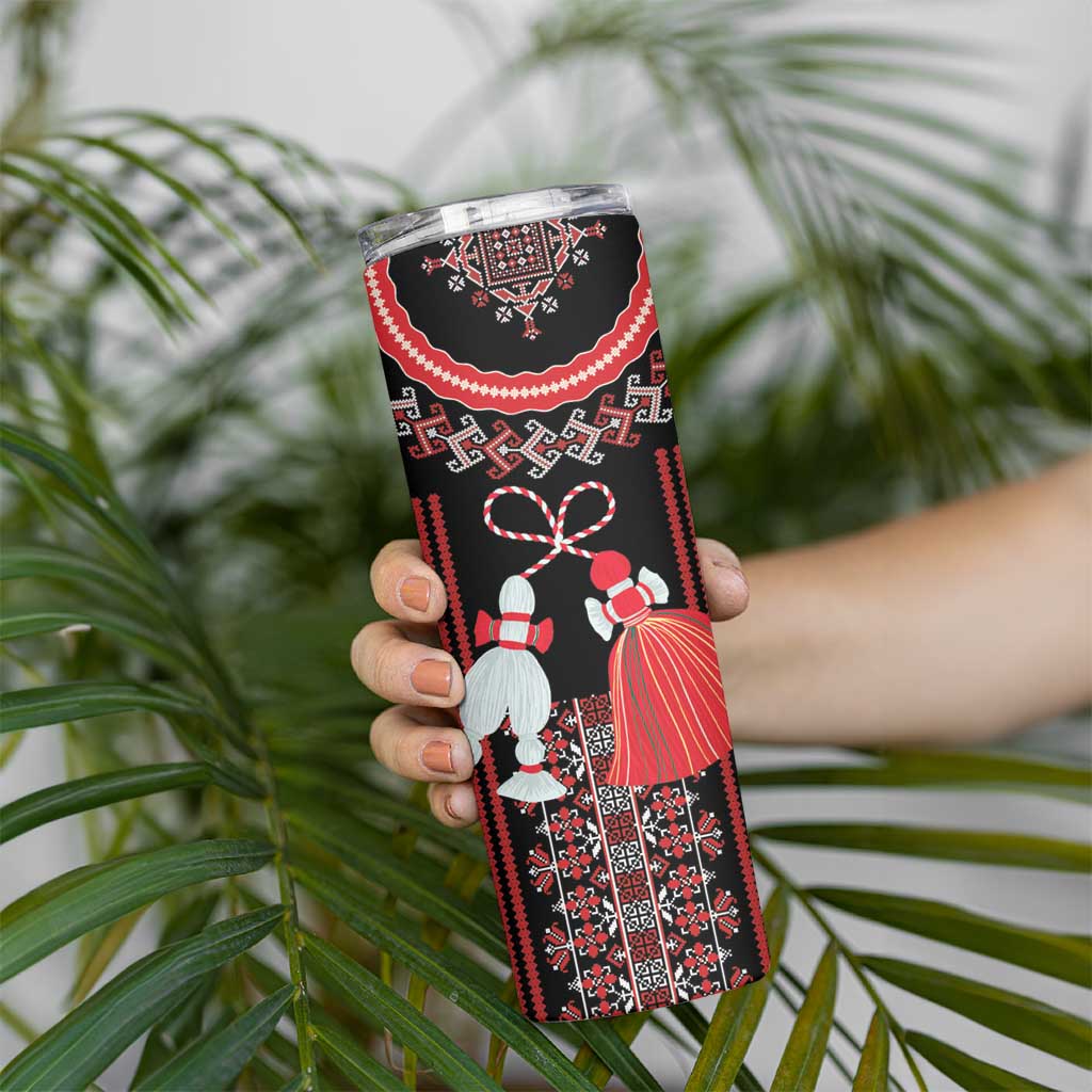 Traditional Spring Martisor Day Skinny Tumbler Romanian Embroidery Patterns